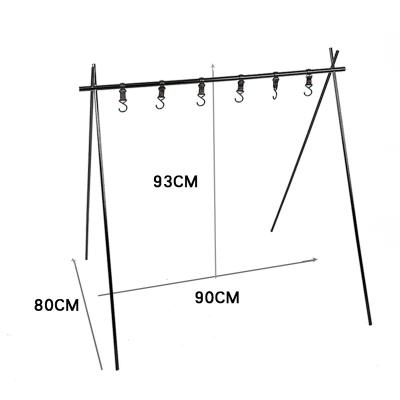 China Mountainhiker Outdoor Aluminum Alloy Detachable Triangle Shelf Camping Camping Hanging Rack Rack for sale