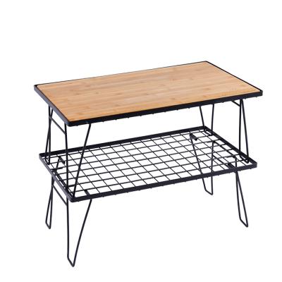 China Mountainhiker Mesh Table Easy Carry Mesh Camping Outdoor Dining Steel Table With Kitchen Board for sale