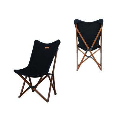 China Mountainhiker High Quality Modern Style Beach Chair Folding Butterfly Easy-Carry Outdoor Wooden Camping Chair for sale