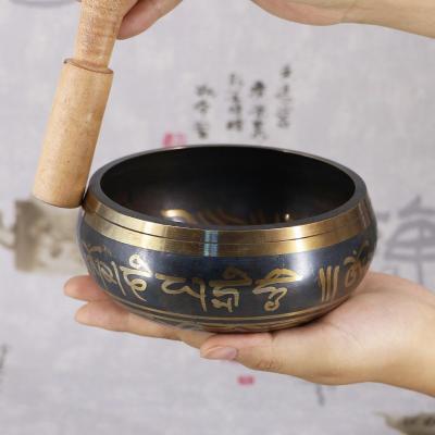 China Wholesale Nepal Tibetan Cheap Sound Alchemy New Moon 963 Hz Standing Set Singing Bowls 7 Chakra Meditation Chanting Bowls Nepal for sale