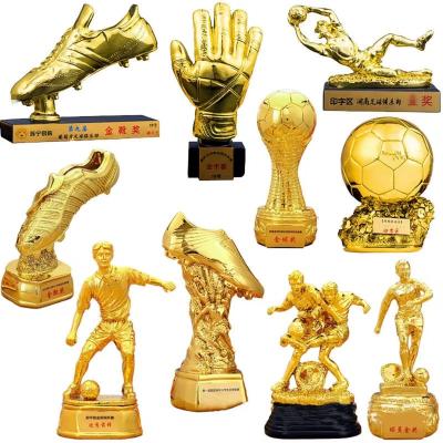 China World Manufacturer Custom Resin Electroplatel Trophy Award Football Soccer Trophies Sports Mug for sale