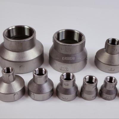 China AISI 304 Stainless Steel Cast Fittings Threaded Reducing Coupling MSS SP-114 CL150 for sale