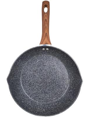 China TC Brand 8 Inch Nonstick Skillet Frying Pan , Nonstick Cookware Granite Coating from Switzerland,Grainy Handle for sale