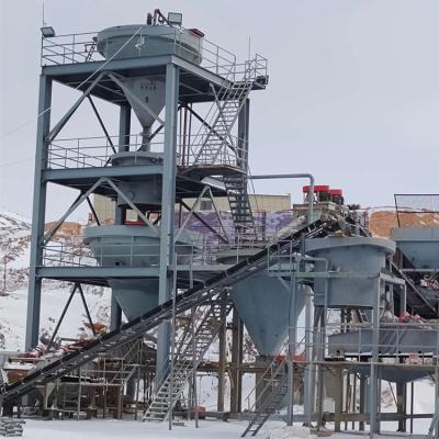 China Instalación de lavado de arena de silicio de hidrociclón 10000 KG Capacidad de equipos de procesamiento de minerales en venta