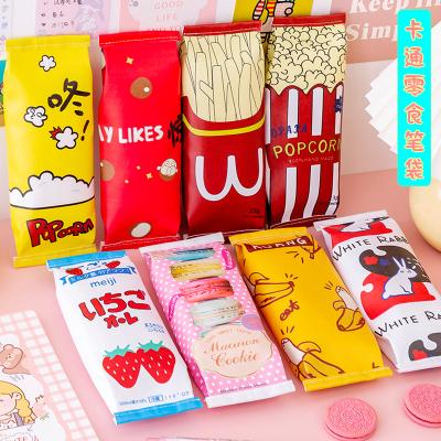 China Stylus Cartoon Snack Pencil Case Student Stationery Bag Pencil Case Stationery Gift for sale