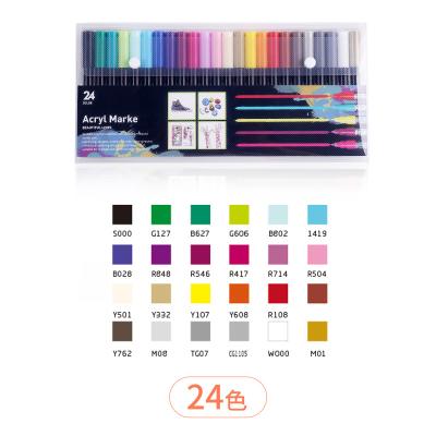 China High Quality Desktop Acrylic Paint Markers 28 Colored Art Set Marker Pen 0.7mm for sale