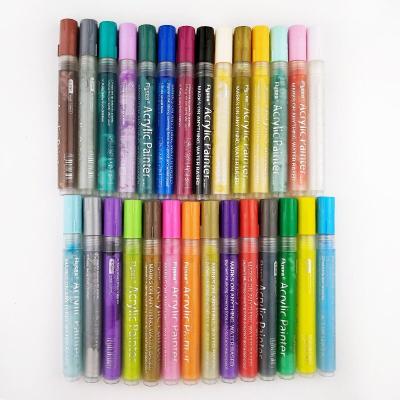 China High Quality Medium Point 3mm Acrylic Painting Markers 24 Pieces for sale