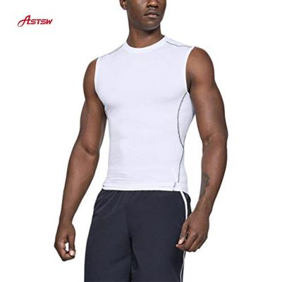 China Breathable Men's HeatGear Compression Sleeveless T-Shirt for sale