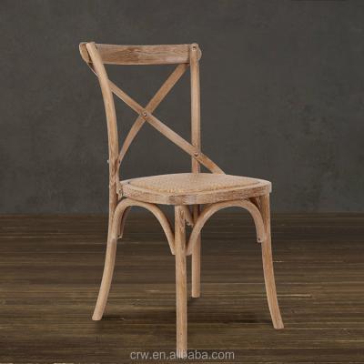 China Solid Wood Back X Wood Chair Furniture Wooden Cross Back Dining Chair for sale