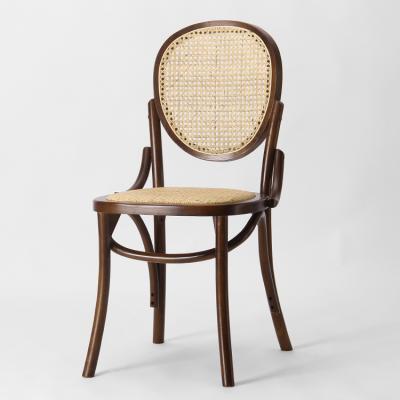 China Modern Classic Solid Wood Wooden Cafe Chairs Beech Rattan Cane Webbing Chair for sale