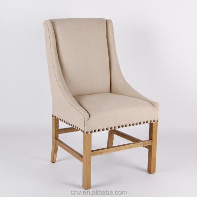 China Solid wood luxury dining chair with fabric armest dining chair for sale