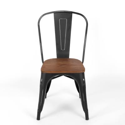 China Dining Chair MCH-1508-10 Wooden Seat Chairs Outdoor Metal Tolis Chair for sale