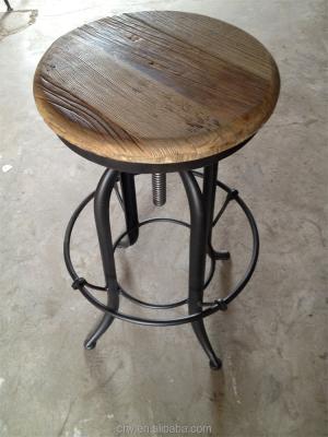 China Industrial Antique Wooden Bar Stool Bar Stool Bar Stool Vintage for sale