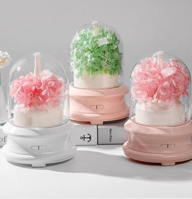 China Factory Direct High Quality New Products Night Light Ultrasonic Usb Aroma Diffuser Lamp With Flowers for sale