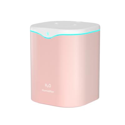 China 2000ml High Quality Colorful Portable Smart Desktop Mist LED Ultrasonic Humidifier Double Light 2000ml Anti-dry for sale