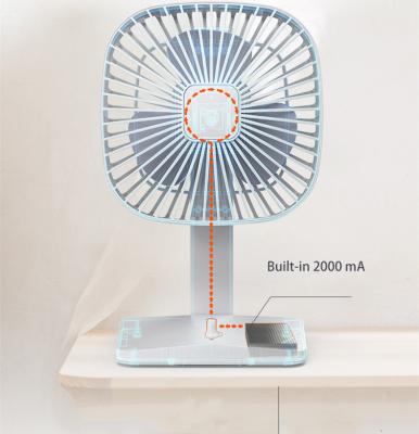 China Outdoor Dormitory Smart Table Apartment USB Fan Air Cooling Mobile Phone Holder Summer Table Fan for sale