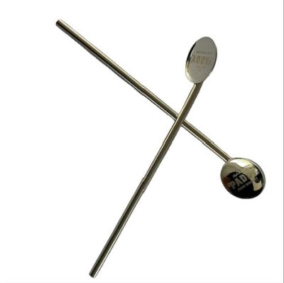 China Sustainable Wholesale Colored Reusable Metal Drinking Straw Spoon 304 Stainless Steel Straw with Spoon for sale