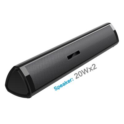 China Multiple Wireless Sound Bar Home Theater , Sound Bar Mini System 2 x 20W Interface DSP Speaker for sale