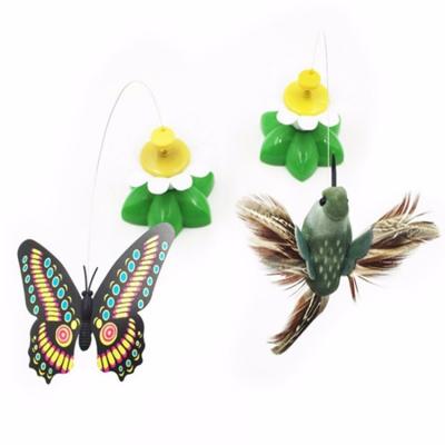 China Stocked Cat Toy Flying Electric Cat Toy Electric Butterfly Electric Bird Funny Pet Interaction for sale