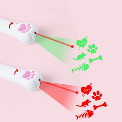 China Multi-pattern Optional Pet Toys Stored Interactive Laser Cat Toy Usb Recharge Funny Cat Toy for sale