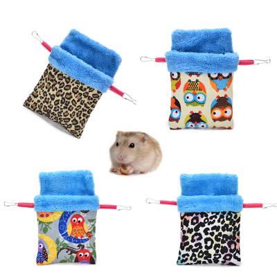 China Breathable Waterproof Plush Guinea Pig Bag Hamster Sleeping Bag Hamster Plush Windproof Bed for sale