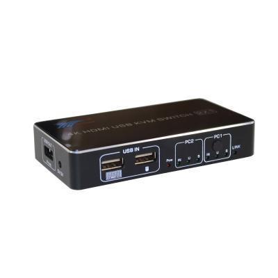 China 4K High Definition Manual KVM Switch 2-Port USB Changer Box Keyboard Mouse Splitter RAVC010 for sale