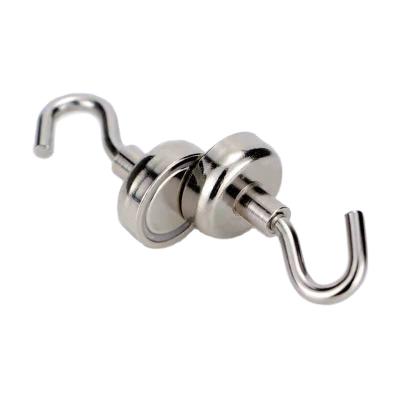 China Industrial Magnet Customized Salvage Magnet Super Strong Magnetic Fishing Hooks For Heavy Duty Hanging for sale