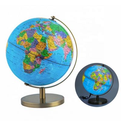 China China Manufacturer Plastic Wholesale 2 in 1 Bright World Globe Night Light for Kids Built in Tellurion LED Educational Equipment for sale