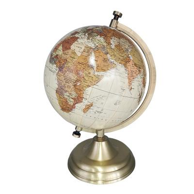 China Classic Popular Decorative Antique World Globe Gift With Metal Base for sale