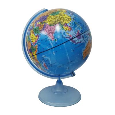 China PVC Plastic Blue 25cm Political World Globe With Led Lights for sale