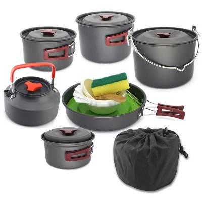 China Cooking Bengku Kit 4-5 Person Cooking Stove Portable Open Fire Non Stick For Cookware Set Camping for sale