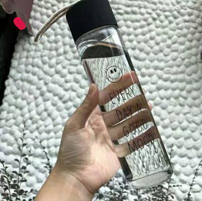 China Sustainable Factory Produced Empty High Borosilicate Glass Water Bottle for sale