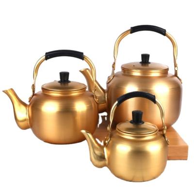 China Sustainable Yellow Color 2L Aluminum Kettle With 3 Bowls for sale