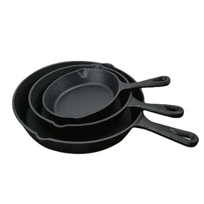 China Corokey Wholesale Viable Multifunctional Home Pre-Seasoned Frying Pan Filters Non-Stick Cast Iron for sale