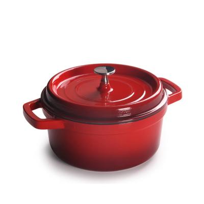 China Low MOQ Stocked Cast Iron Enamel Cookware Kitchen OEM Cast Iron Oven Pot Casserole Dish With Lid High Quality Custom Made Dutch for sale