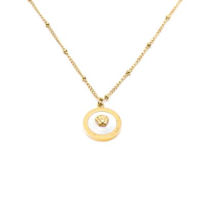 China Fashion Wholesale High Quality 316L Stainless Steel 18k Gold Plated Fashion Classic Design Pendant Necklace For Women for sale