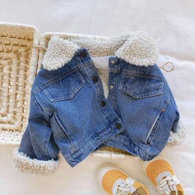 China 2021 Brand New Spring Winter Kids Denim-Jacket Girls Coat Fashion Warm Toddler Baby Clothes Breathable Baby Boy Girls for sale