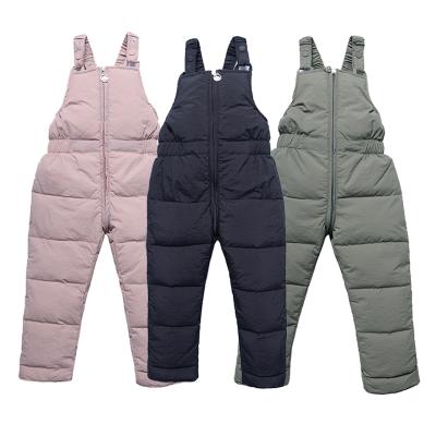 China Autumn Girls Boys Thick Overalls Winter Breathable Children Warm Baby Overalls For 1-5 Years Children High Quality Ski Down Overalls for sale