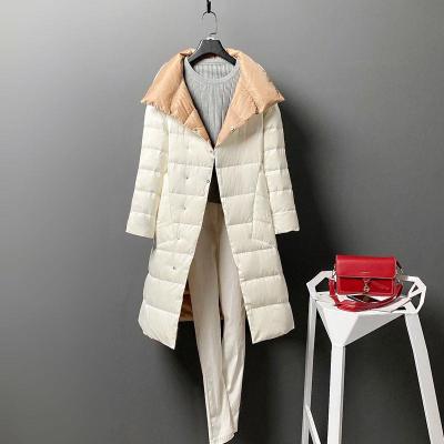 China Custom Lady Breathable Lightweight Winter Ducks Down Jackets Womens Coat Pockets Casual Breathable Jackets for sale