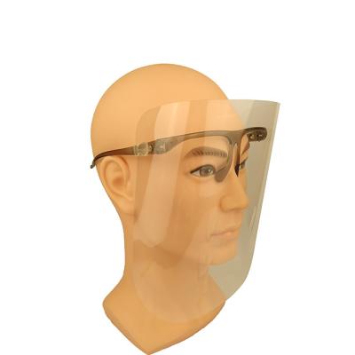 China 0.25mm Thinkness Glass Frame Clear Face Shield Visor For Public Security for sale