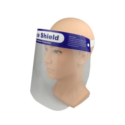 China Disposable Medical 32*22cm Anti Fog PET Disposable Face Shield for sale