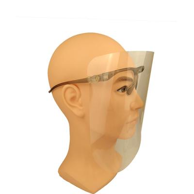 China Medical Transparent Disposable Face Shield With Glasses Frame for sale