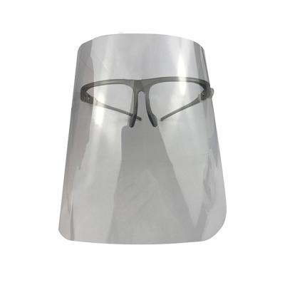 China Facial Protection 26*27cm Transparent Face Shield With Glasses Frame CE0161 for sale