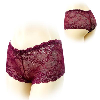 China Ladies Breathable Custom High Quality Lingerie Full Lace Polyamide Briefs Size Underwear Sexy Breathable Panties for sale