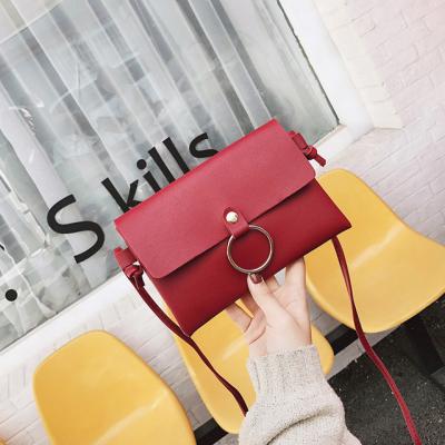 China Other Ladies Handbag Stock PU Leather Cross - Body Shoulder Messenger Handbags for sale