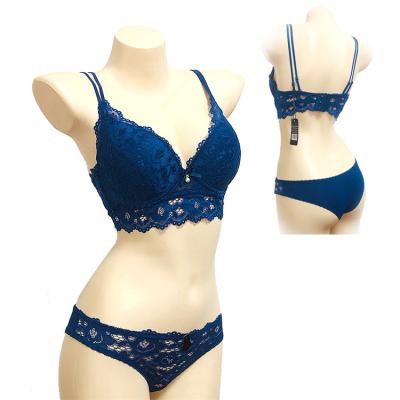 China Antibacterial Luxury Inspired Ladies Polyamide Lingerie Lace Bra And Panty Set for sale