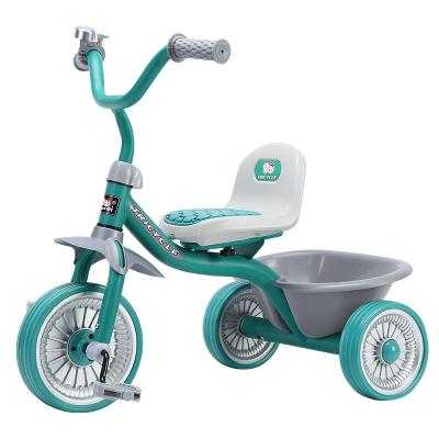 China 1-6 years old Children's anti rollover bicycle with bucket for 2-6 year old children's tricycle for sale