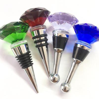 China Europe Christmas Crystal Diamond Shapes Wine Bottle Stopper Gift for Wedding Favors and Birthday Gifts for sale