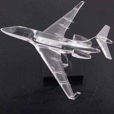 China Europe Aircraft Wholesale Custom Flat Boat Crafts Scale Customized Crystal Airplane Model for sale