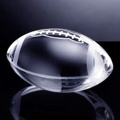 China Europe Crystal Rugby For Souvenir Crystal Trophy Cup Glass Ball for sale